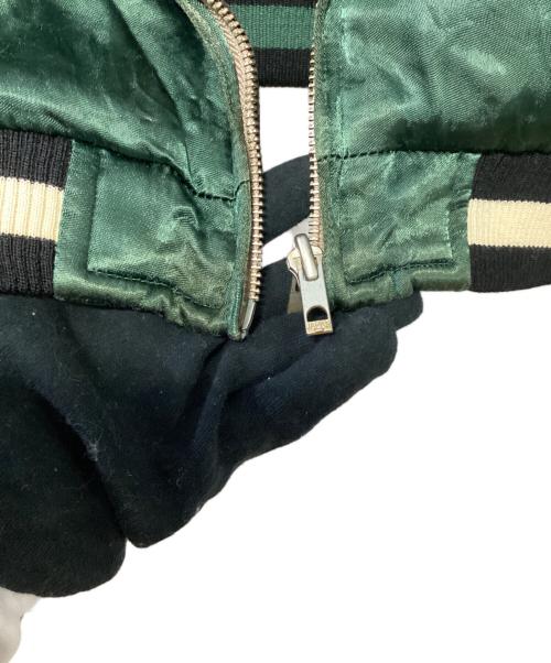 satori（サトリ）satori (サトリ) リバーシブルスカジャン ブラック×グリーン サイズ:Mの古着・服飾アイテム