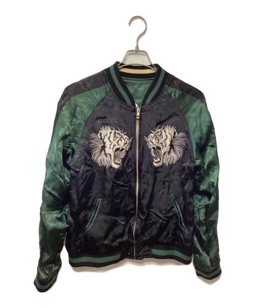 satori（サトリ）satori (サトリ) リバーシブルスカジャン ブラック×グリーン サイズ:Mの古着・服飾アイテム