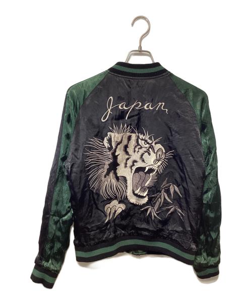 satori（サトリ）satori (サトリ) リバーシブルスカジャン ブラック×グリーン サイズ:Mの古着・服飾アイテム