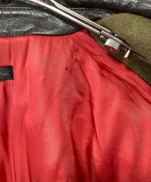 GIORGIO ARMANI（ジョルジョアルマーニ）GIORGIO ARMANI (ジョルジョアルマーニ) レザーブルゾン ブラウン×ブラック サイズ:Freeの古着・服飾アイテム