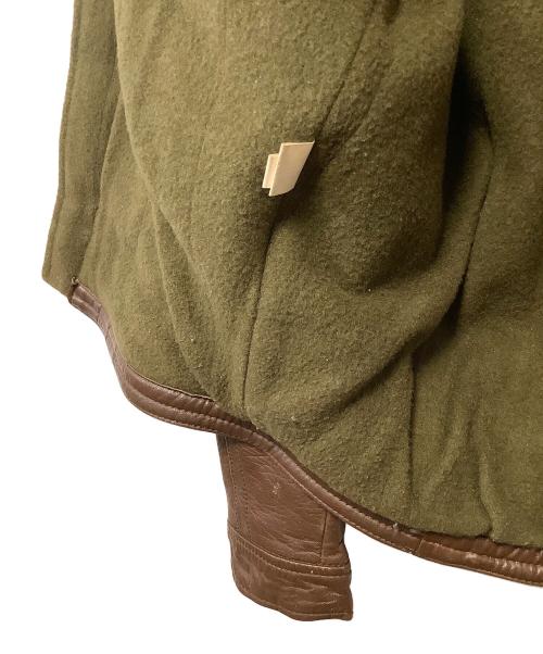 GIORGIO ARMANI（ジョルジョアルマーニ）GIORGIO ARMANI (ジョルジョアルマーニ) レザーブルゾン ブラウン×ブラック サイズ:Freeの古着・服飾アイテム