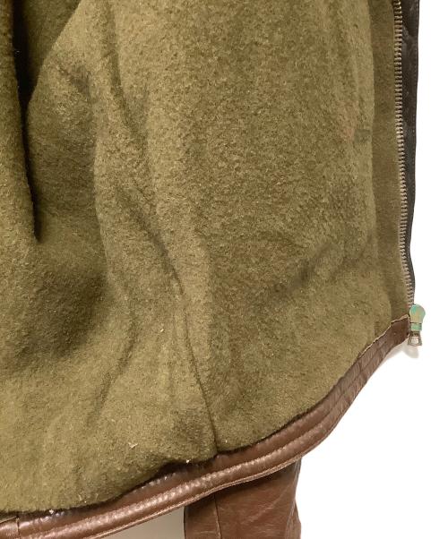 GIORGIO ARMANI（ジョルジョアルマーニ）GIORGIO ARMANI (ジョルジョアルマーニ) レザーブルゾン ブラウン×ブラック サイズ:Freeの古着・服飾アイテム