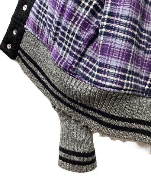 H.R.MARKET（ハリウッドランチマーケッド）H.R.MARKET (ハリウッドランチマーケッド) スタジャン ブラック×グレー サイズ:2の古着・服飾アイテム