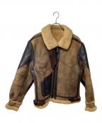 Golden Bearゴールデンベア）の古着「ムートンジャケット」｜ブラウン×ベージュ