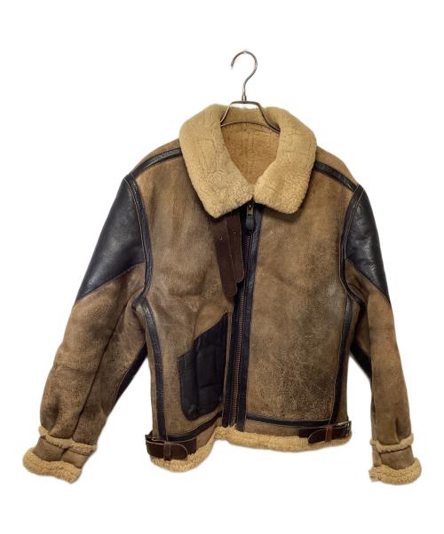 Golden Bear（ゴールデンベア）Golden Bear (ゴールデンベア) ムートンジャケット ブラウン×ベージュ サイズ:38の古着・服飾アイテム