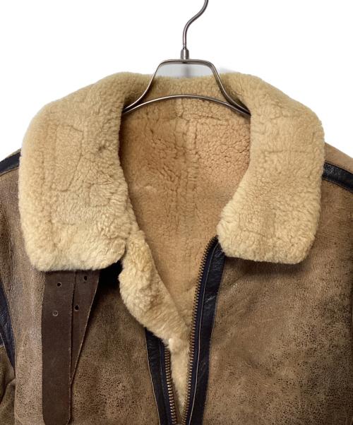 Golden Bear（ゴールデンベア）Golden Bear (ゴールデンベア) ムートンジャケット ブラウン×ベージュ サイズ:38の古着・服飾アイテム