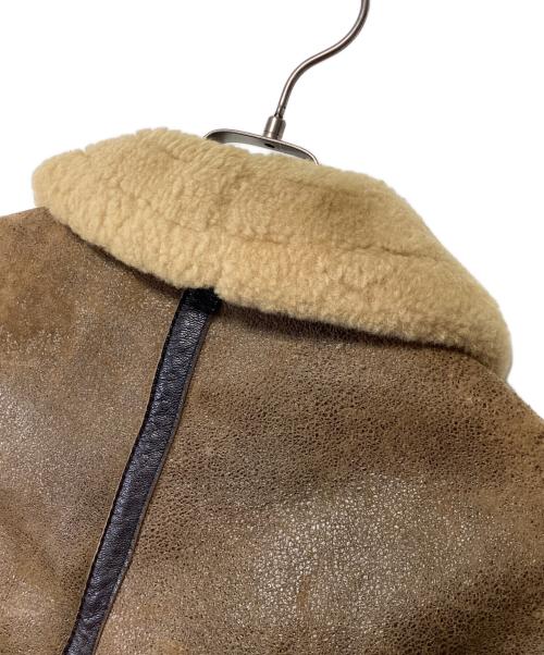 Golden Bear（ゴールデンベア）Golden Bear (ゴールデンベア) ムートンジャケット ブラウン×ベージュ サイズ:38の古着・服飾アイテム