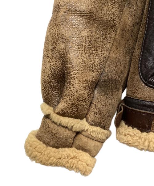 Golden Bear（ゴールデンベア）Golden Bear (ゴールデンベア) ムートンジャケット ブラウン×ベージュ サイズ:38の古着・服飾アイテム