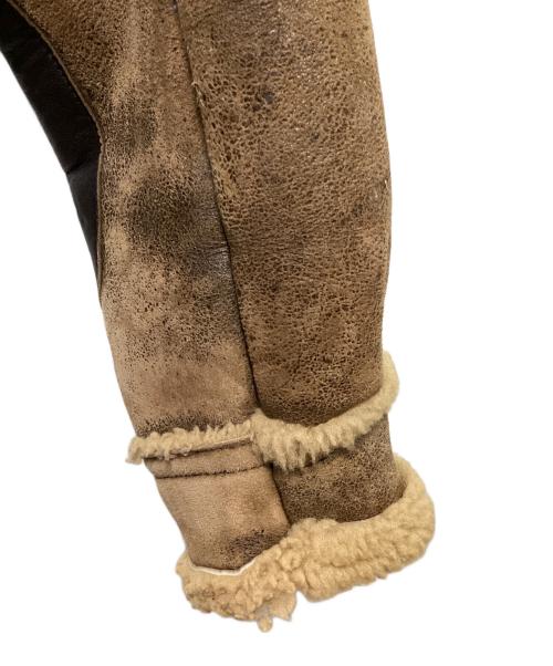 Golden Bear（ゴールデンベア）Golden Bear (ゴールデンベア) ムートンジャケット ブラウン×ベージュ サイズ:38の古着・服飾アイテム