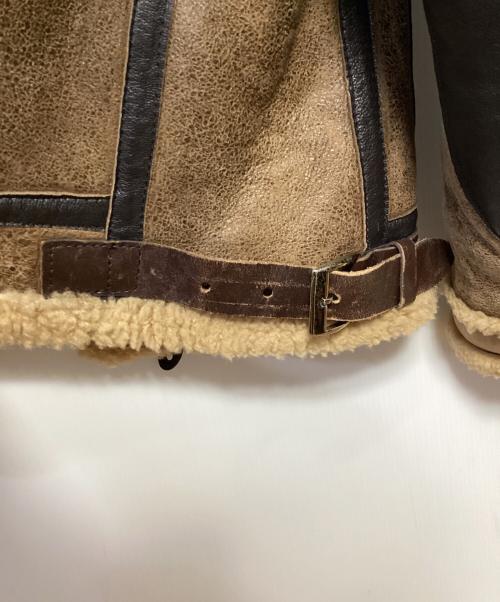 Golden Bear（ゴールデンベア）Golden Bear (ゴールデンベア) ムートンジャケット ブラウン×ベージュ サイズ:38の古着・服飾アイテム