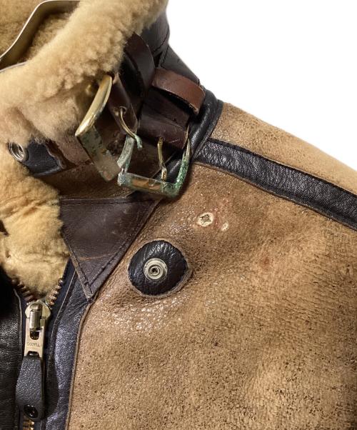 Golden Bear（ゴールデンベア）Golden Bear (ゴールデンベア) ムートンジャケット ブラウン×ベージュ サイズ:38の古着・服飾アイテム