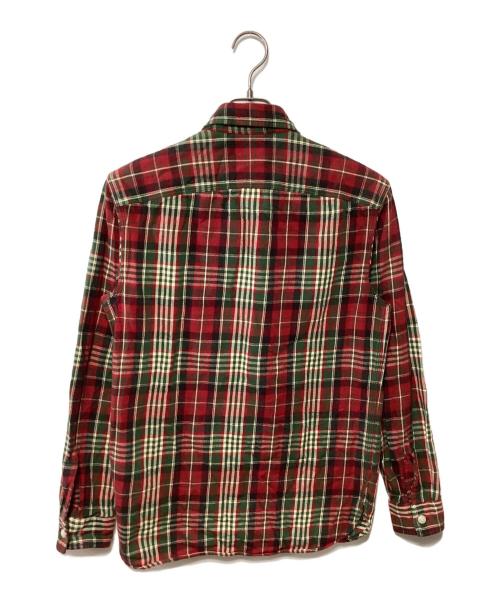 RRL（ダブルアールエル）RRL (ダブルアールエル) 長袖シャツ レッド×グリーン サイズ:Sの古着・服飾アイテム