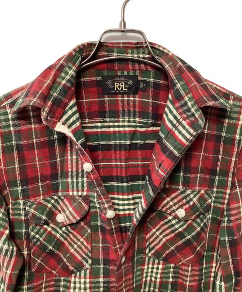 RRL（ダブルアールエル）RRL (ダブルアールエル) 長袖シャツ レッド×グリーン サイズ:Sの古着・服飾アイテム