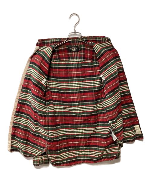 RRL（ダブルアールエル）RRL (ダブルアールエル) 長袖シャツ レッド×グリーン サイズ:Sの古着・服飾アイテム