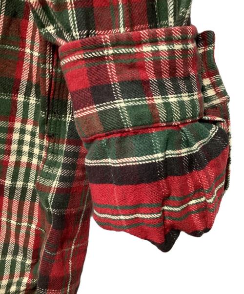 RRL（ダブルアールエル）RRL (ダブルアールエル) 長袖シャツ レッド×グリーン サイズ:Sの古着・服飾アイテム