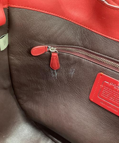 COACH（コーチ）COACH (コーチ) 2WAYバッグ レッドの古着・服飾アイテム