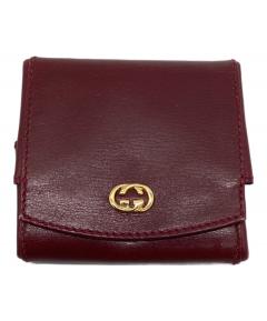 中古・古着通販】GUCCI (グッチ) 3つ折り財布 レッド｜ブランド・古着