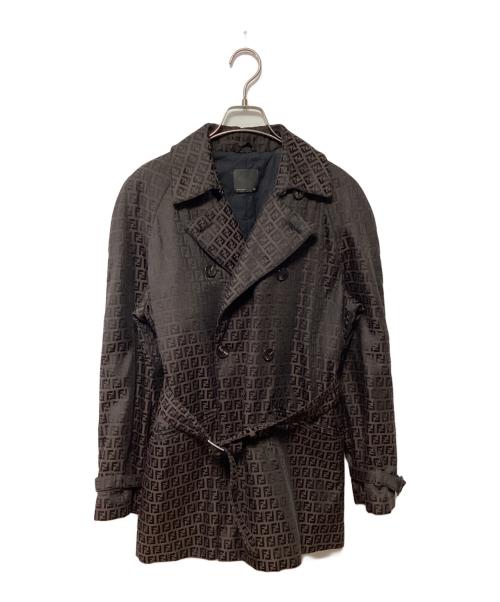 FENDI（フェンディ）FENDI (フェンディ) ダブルコート ブラウン サイズ:記載なしの古着・服飾アイテム