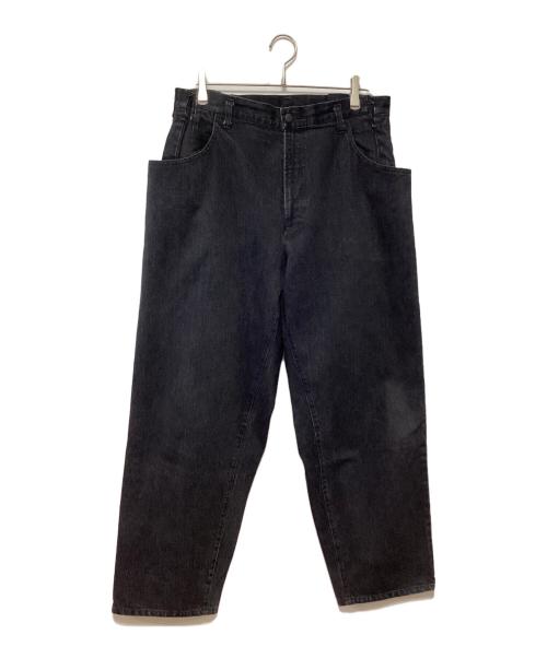 stein（シュタイン）stein (シュタイン) ワイドフックドジーンズ ブラック サイズ:Lの古着・服飾アイテム