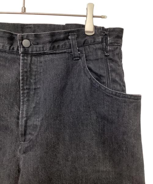 stein（シュタイン）stein (シュタイン) ワイドフックドジーンズ ブラック サイズ:Lの古着・服飾アイテム