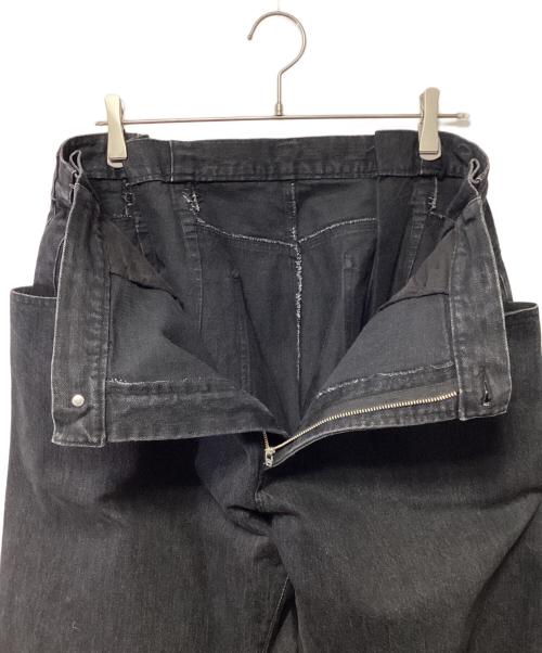 stein（シュタイン）stein (シュタイン) ワイドフックドジーンズ ブラック サイズ:Lの古着・服飾アイテム