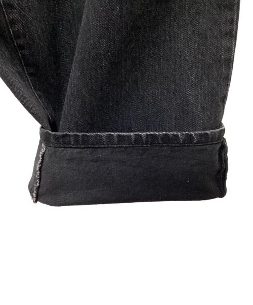 stein（シュタイン）stein (シュタイン) ワイドフックドジーンズ ブラック サイズ:Lの古着・服飾アイテム
