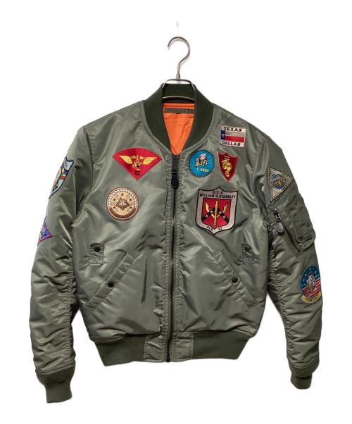 AVIREX（アヴィレックス）AVIREX (アヴィレックス) フライトジャケット カーキ サイズ:Lの古着・服飾アイテム