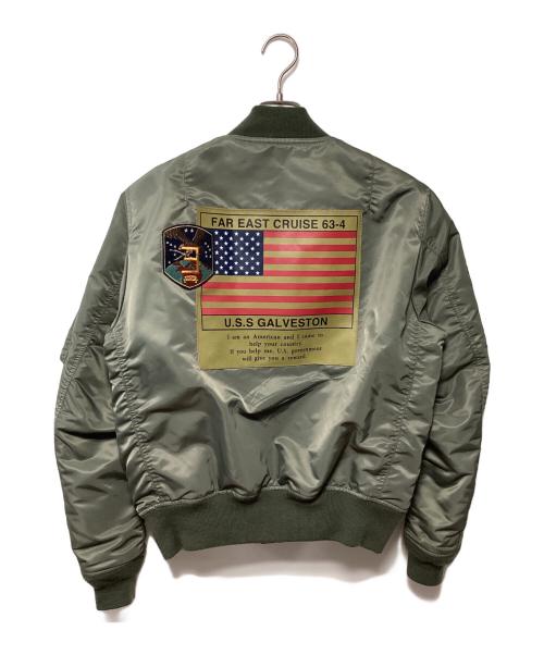 AVIREX（アヴィレックス）AVIREX (アヴィレックス) フライトジャケット カーキ サイズ:Lの古着・服飾アイテム