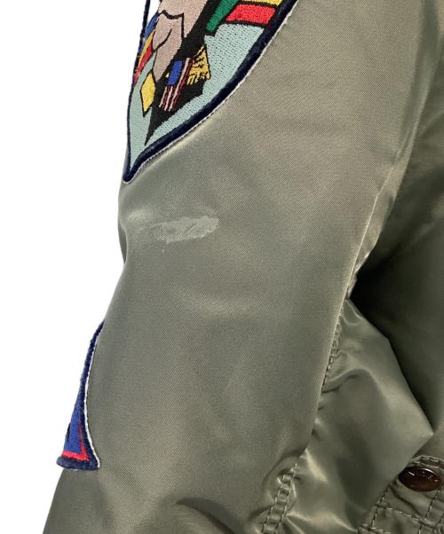 AVIREX（アヴィレックス）AVIREX (アヴィレックス) フライトジャケット カーキ サイズ:Lの古着・服飾アイテム