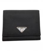 PRADAプラダ）の古着「3つ折り財布」｜ブラック