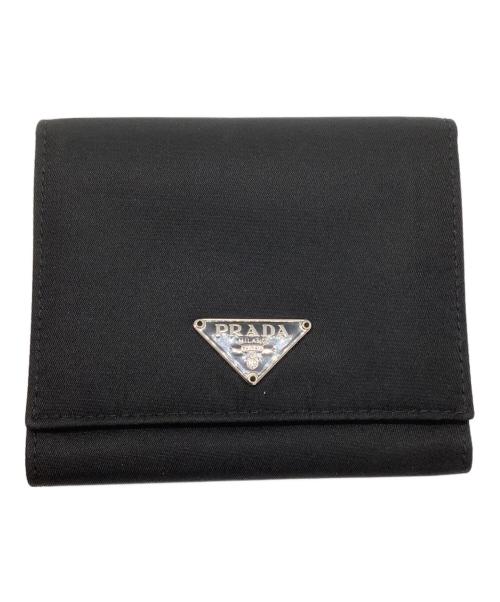 PRADA（プラダ）PRADA (プラダ) 3つ折り財布 ブラックの古着・服飾アイテム