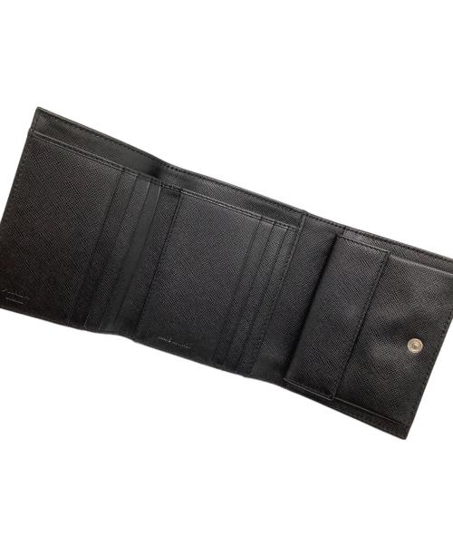 PRADA（プラダ）PRADA (プラダ) 3つ折り財布 ブラックの古着・服飾アイテム
