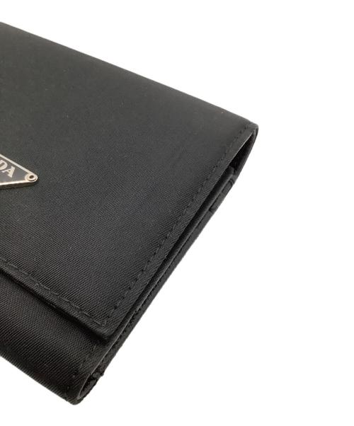 PRADA（プラダ）PRADA (プラダ) 3つ折り財布 ブラックの古着・服飾アイテム
