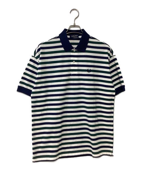 FRED PERRY（フレッドペリー）FRED PERRY (フレッドペリー) BEAMS (ビームス) ポロシャツ グリーン×ネイビー×ホワイト サイズ:S 未使用品の古着・服飾アイテム
