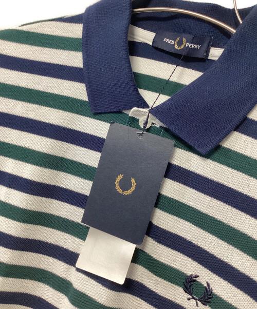FRED PERRY（フレッドペリー）FRED PERRY (フレッドペリー) BEAMS (ビームス) ポロシャツ グリーン×ネイビー×ホワイト サイズ:S 未使用品の古着・服飾アイテム