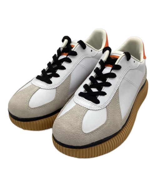 Onitsuka Tiger（オニツカタイガー）Onitsuka Tiger (オニツカタイガー) ローカットスニーカー ホワイト×オレンジ サイズ:24の古着・服飾アイテム
