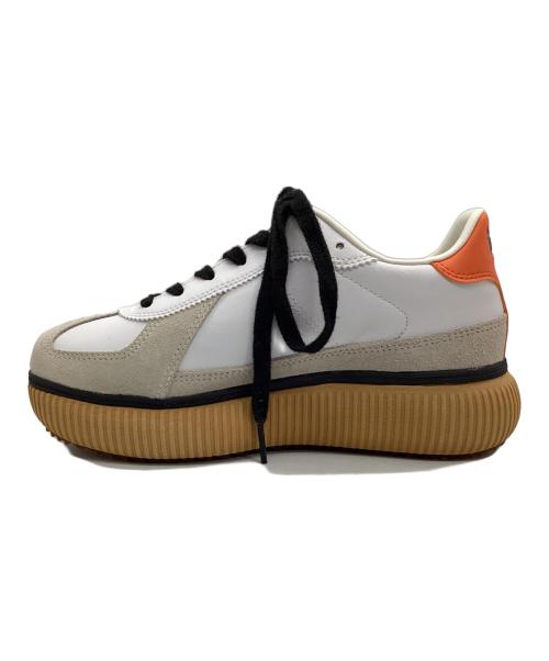 Onitsuka Tiger（オニツカタイガー）Onitsuka Tiger (オニツカタイガー) ローカットスニーカー ホワイト×オレンジ サイズ:24の古着・服飾アイテム