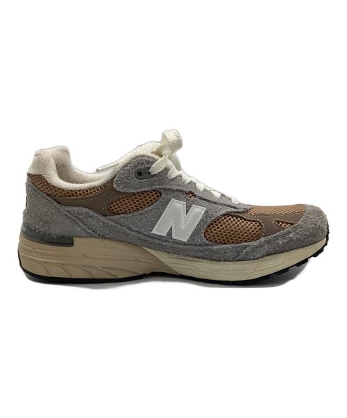 NEW BALANCE（ニューバランス）NEW BALANCE (ニューバランス) ローカットスニーカー ライトグレー×ブラウン サイズ:26の古着・服飾アイテム