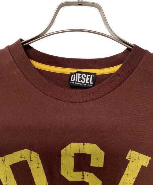 DIESEL（ディーゼル）DIESEL (ディーゼル) 半袖カットソー ブラウン サイズ:Lの古着・服飾アイテム