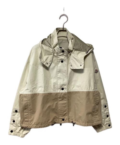MONCLER（モンクレール）MONCLER (モンクレール) フーデッドジャケット アイボリー×ベージュ サイズ:1の古着・服飾アイテム