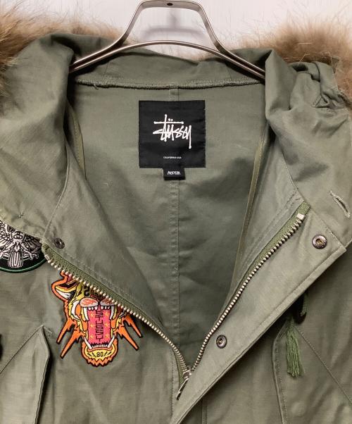 stussy（ステューシー）stussy (ステューシー) モッズコート カーキ サイズ:MEDIUMの古着・服飾アイテム