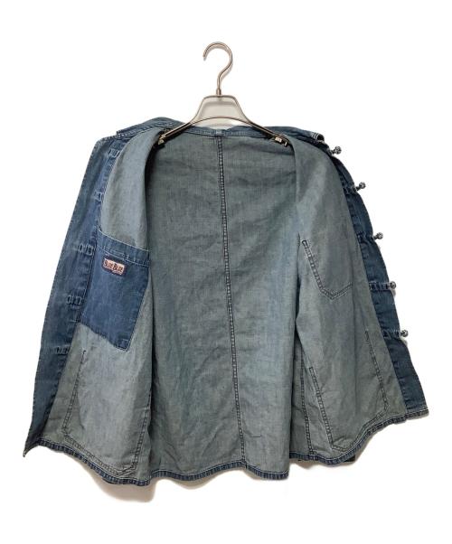 BLUE BLUE（ブルーブルー）BLUE BLUE (ブルーブルー) ライトデニムフレンチチャイナワークジャケット ブルー サイズ:2の古着・服飾アイテム