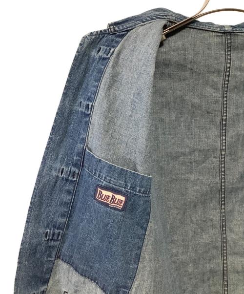 BLUE BLUE（ブルーブルー）BLUE BLUE (ブルーブルー) ライトデニムフレンチチャイナワークジャケット ブルー サイズ:2の古着・服飾アイテム
