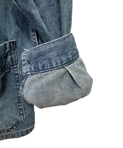 BLUE BLUE（ブルーブルー）BLUE BLUE (ブルーブルー) ライトデニムフレンチチャイナワークジャケット ブルー サイズ:2の古着・服飾アイテム