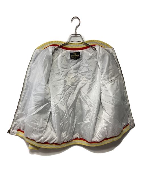 HOUSTON（ヒューストン）HOUSTON (ヒューストン) インディゴスカジャン「TIGER」 ブラック×ライトグレー サイズ:LARGEの古着・服飾アイテム