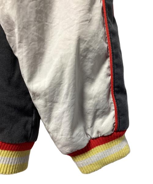 HOUSTON（ヒューストン）HOUSTON (ヒューストン) インディゴスカジャン「TIGER」 ブラック×ライトグレー サイズ:LARGEの古着・服飾アイテム