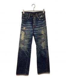 KAPITAL（キャピタル）の古着「ダメージ加工ジーンズ」｜インディゴ