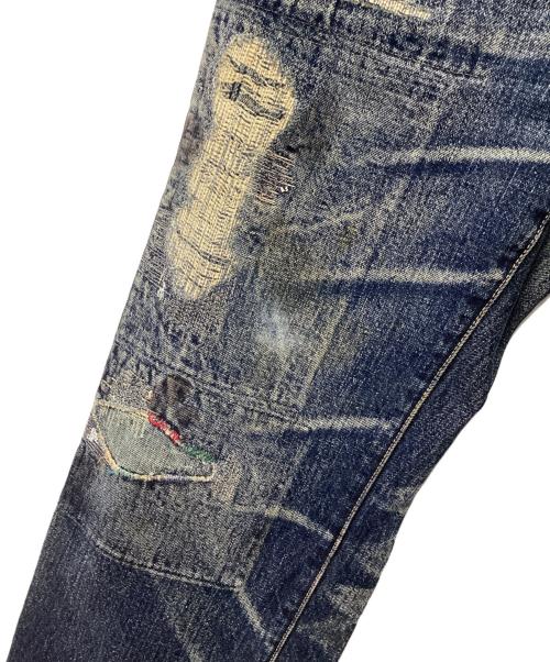 KAPITAL（キャピタル）KAPITAL (キャピタル) ダメージ加工ジーンズ インディゴ サイズ:1の古着・服飾アイテム