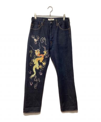 中古・古着通販】EVISU (エヴィス) 龍虎刺繍デニムパンツ インディゴ