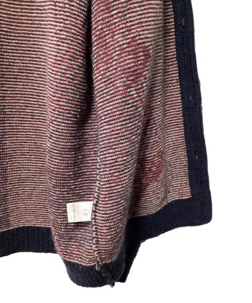 Needles（ニードルズ）Needles (ニードルズ) モヘヤパピヨンニットカーディガン グレー×ネイビー×レッド サイズ:Mの古着・服飾アイテム